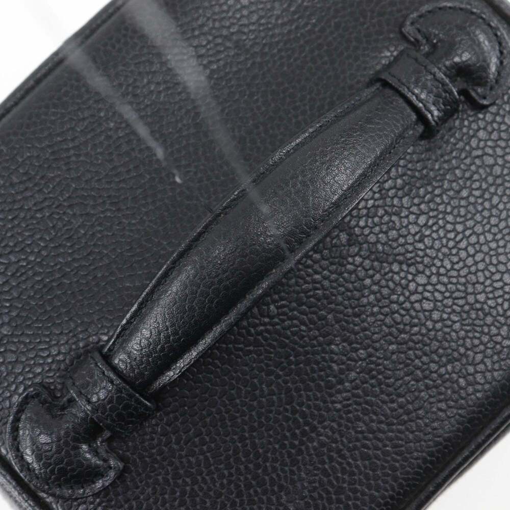 CHANEL Black Caviar Leather Logo Pouch - Picture 4 of 13
